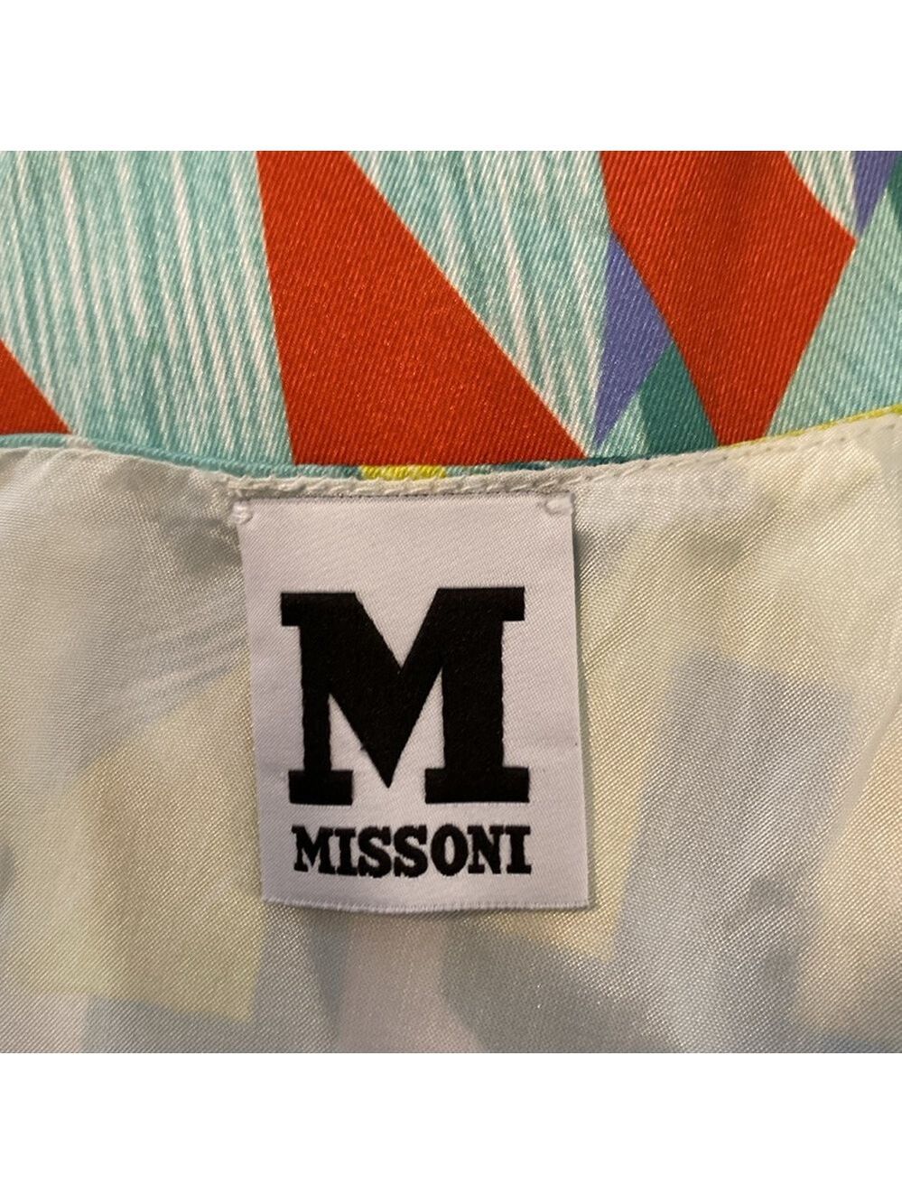 M by Missoni Geometric Print Abstract Sleeveless Shift Dress, Size 8 - Picture 13 of 14